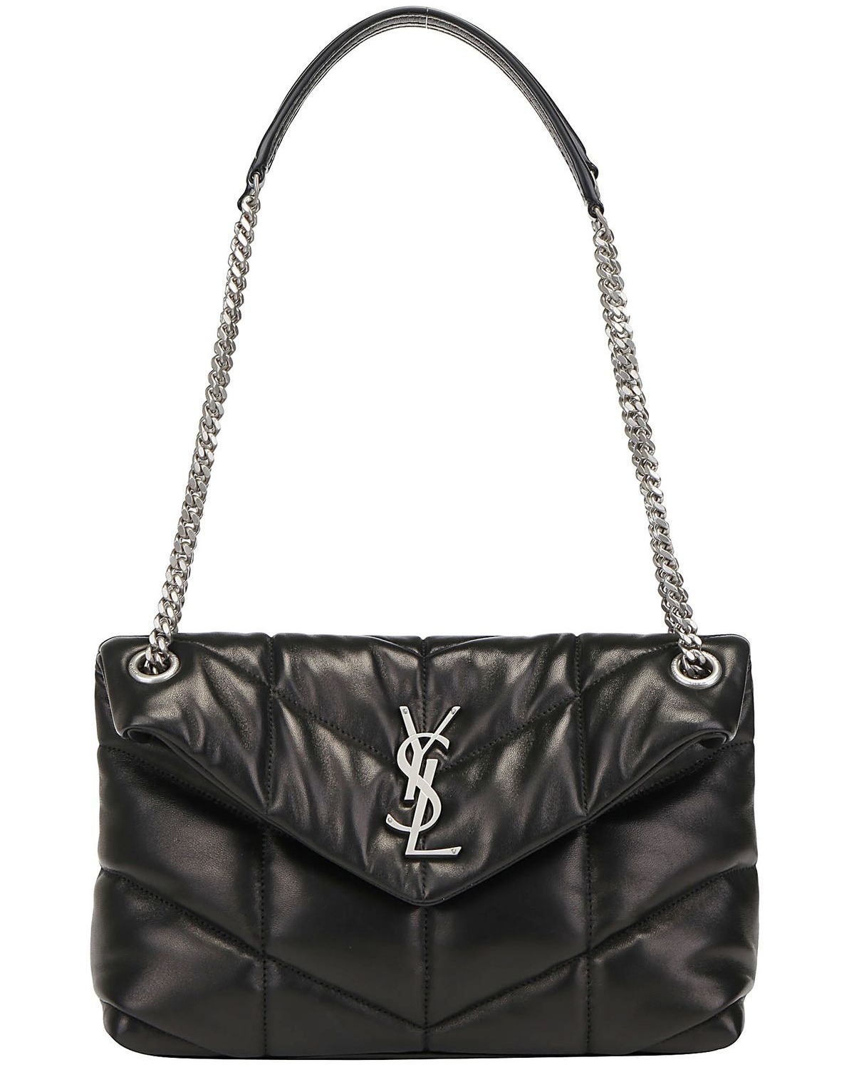 Saint Laurent Puffer Logo Plaque Small Shoulder