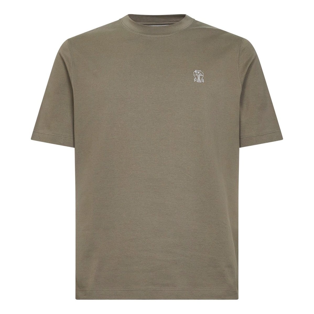 Brunello Cucinelli Logo Embroidered Crewneck