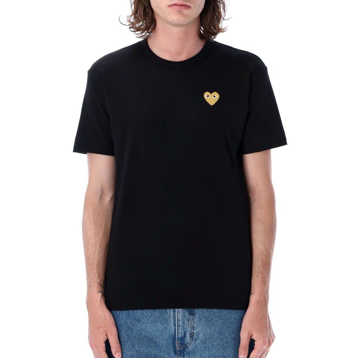 Golden Heart Patch Crewneck T-Shirt